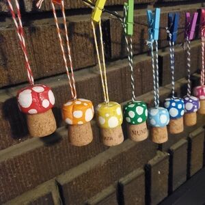 Whimsical Mushroom Cork Decor Set